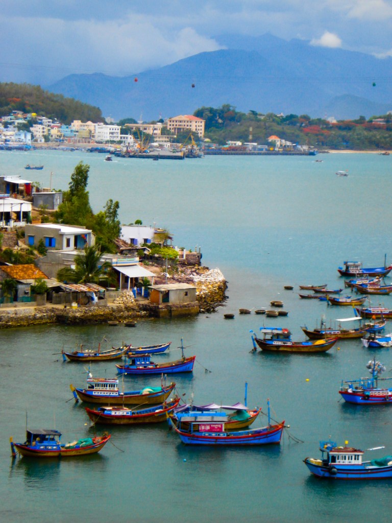 A small fishing harbor near Nha Trang, Vietnam