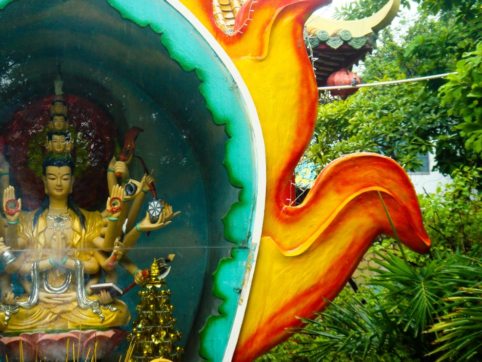 Colors abound at a Buddhist temple in Vietnam