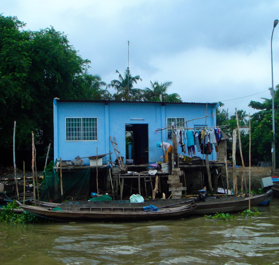A colorful river dwelling