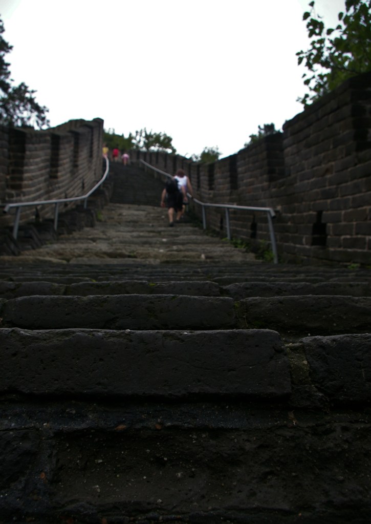 One of countless stairways along the Great Wall of China