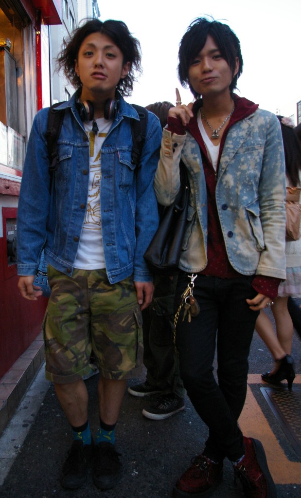 Young men in Harajuku wait for admirers