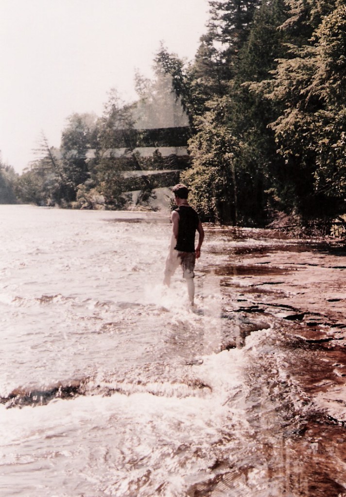 Playing in the waters near Tahquamenon Falls, MI